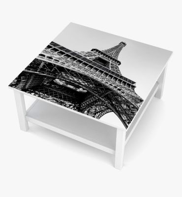 Tischfolie Eiffelturm Unterseite Bubblefree selbstklebend Motivansicht