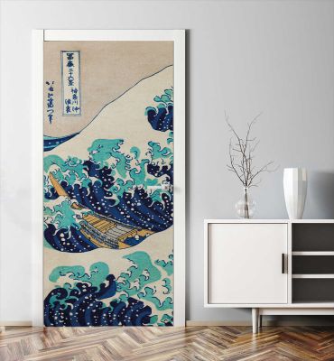 Türtapete The Great Wave of Kanagawa Hauptbild mit Beispiel