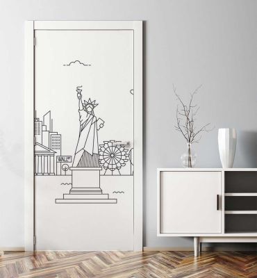 Türtapete Panorama New York Hauptbild mit Beispiel