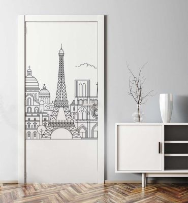 Türtapete Panorama Paris