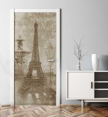 Türtapete Paris Collage Hauptbild mit Beispiel
