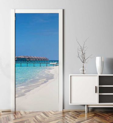 Türtapete Strand Malediven Hauptbild mit Beispiel