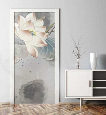 Türtapete blühende Lotus Blume Hauptbild mit Beispiel