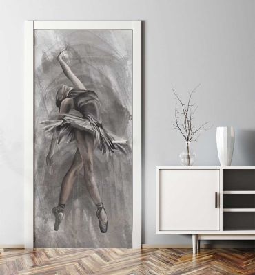 Türtapete Ballerina tanzend Gemälde Hauptbild mit Beispiel