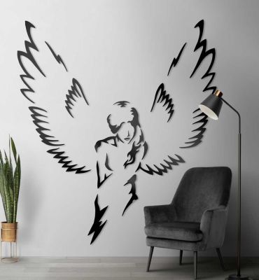 Lebensgroße Wanddeko Engel Hauptbild mit Beispiel