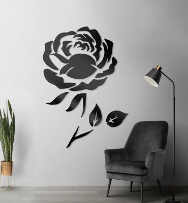 Lebensgroße Wanddeko Rose Hauptbild mit Beispiel