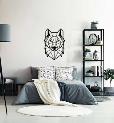 3D Wall Art Wolf Kopf Schlafzimmer