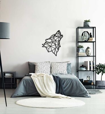 3D Wall Art Wolf seitlich Schlafzimmer