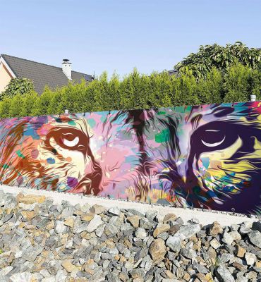 Zaunbanner Löwen Graffiti Hauptbild mit Beispiel