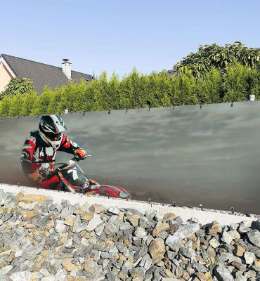 Zaunbanner Motocross Hauptbild mit Beispiel