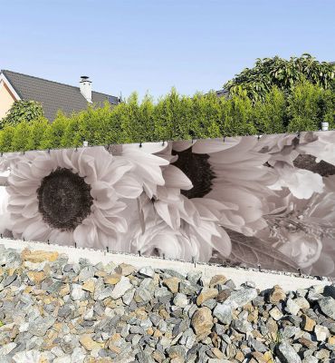 Zaunbanner Farbenfroher Blumenstrauss mit Sonnenblumen Hauptbild mit Beispiel