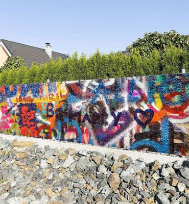 Zaunbanner bunte kreative Graffiti Wand Hauptbild mit Beispiel